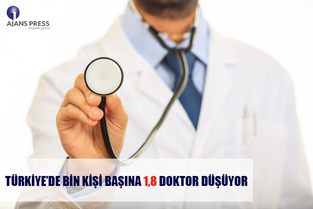 TÜRKİYEDE BİN KİŞİ BAŞINA 1,8 DOKTOR DÜŞÜYOR