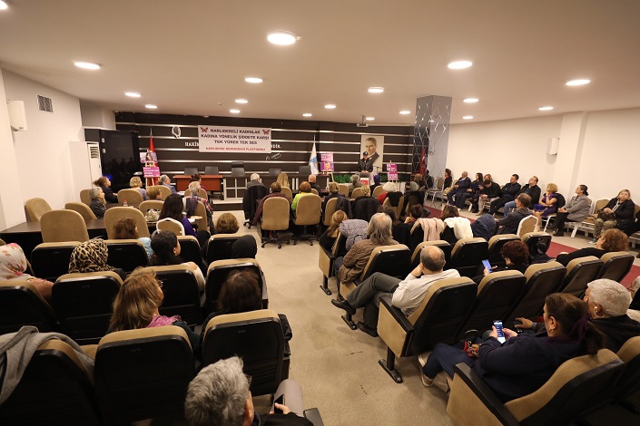 Narlıdere, kadına şiddete karşı tek ses