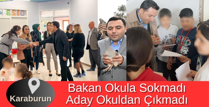 Karaburun’da okullar, siyasi propagandanın adresi oldu