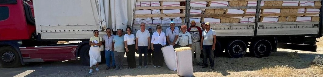Urla Belediyesinden Zeytineli’ne 19 Ton Saman Desteği